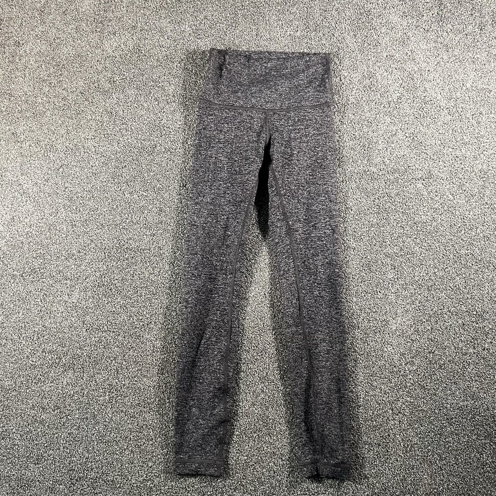Lululemon Wunder Under High Rise Leggings Gray Heather Women’s Size 2 Yoga